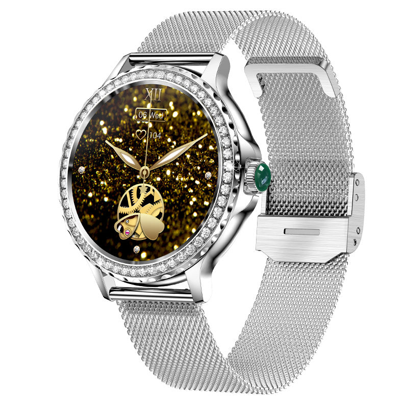 Bracelet Connecté Étanche Bluetooth avec Diamants - Élégance et Performance