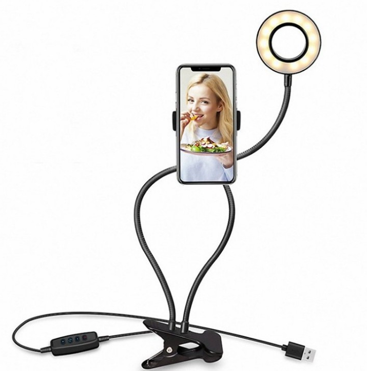 Anneau Lumineux LED Ajustable pour Selfie et Maquillage - Éclairage Parfait