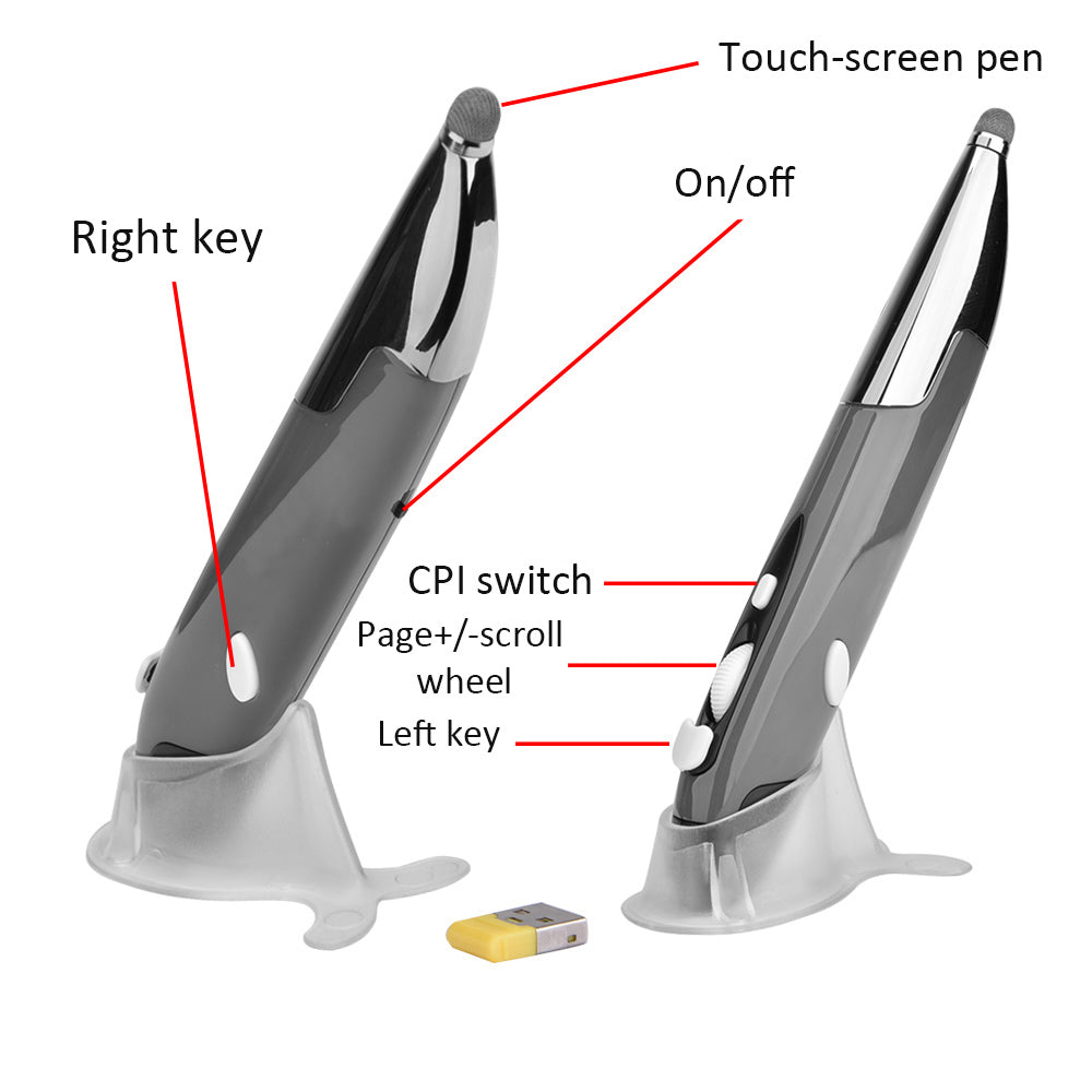 Souris Stylo Sans Fil Ergonomique pour Gaming - Performance et Confort