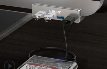 Hub USB 3.0 Clip Pratique pour PC Portable - Connectez Facilement Vos Appareils