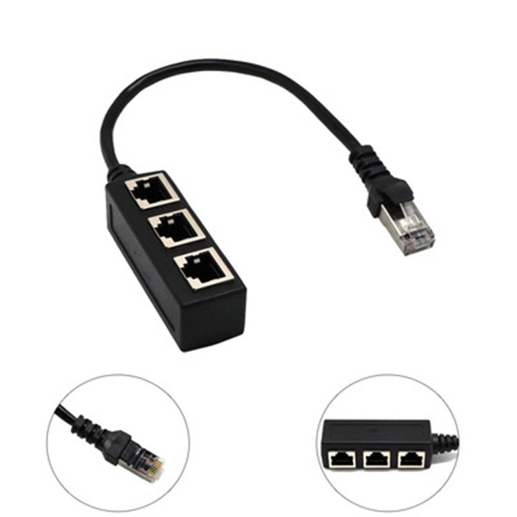 Répartiteur Ethernet RJ45 Triple Rallonge - Connectivité Optimale