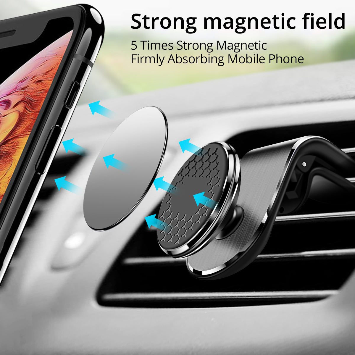Support Téléphone Voiture Magnétique - Conduite Sécurisée et Pratique