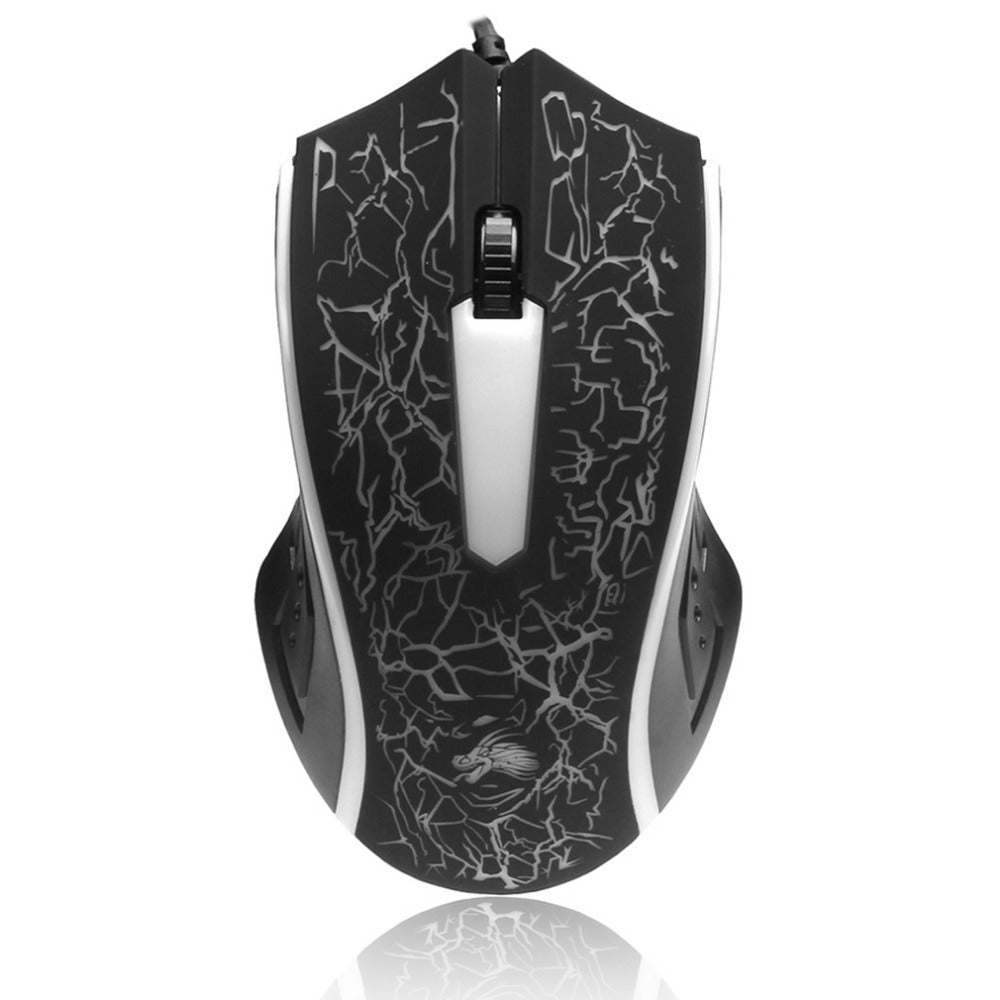 Souris USB Filaire Lumineuse pour Gaming - Design Ergonomique et Réactif