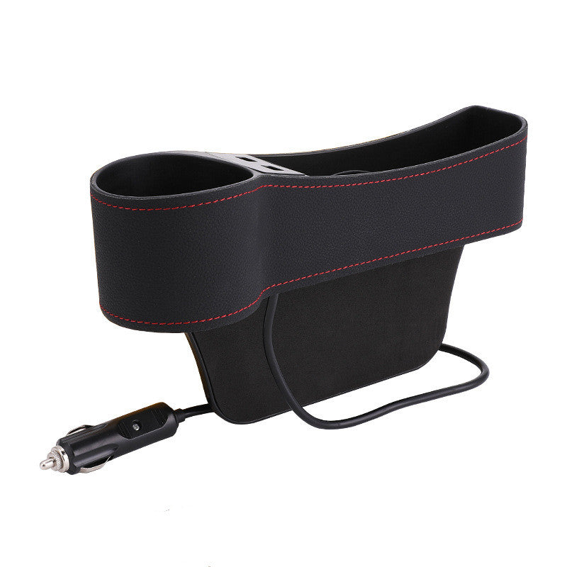 Boîtier de Rangement Voiture avec Chargeur Double USB - Pratique et Multifonction