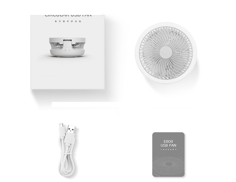 Ventilateur Électrique Pliable avec Lumière de Nuit - Idéal pour le Bureau
