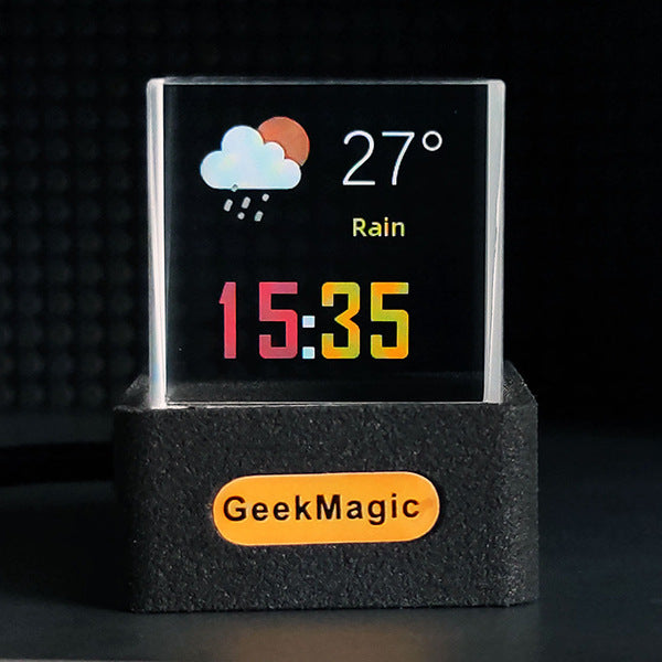 Horloge Météo WiFi Transparente - Design Mini et Pratique
