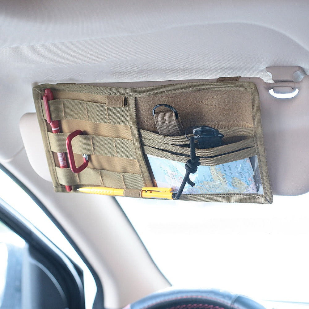 Sac de Rangement Tactique pour Pare-Soleil de Voiture - Accessoires Auto
