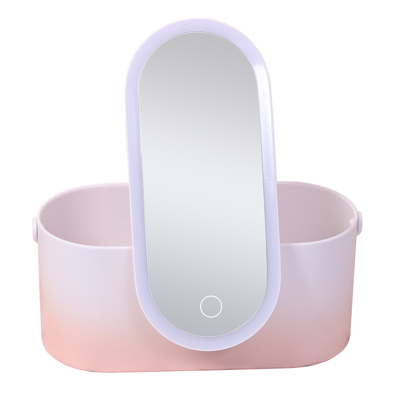 Miroir Maquillage LED Portable avec Rangement Pratique - Idéal pour les Voyages