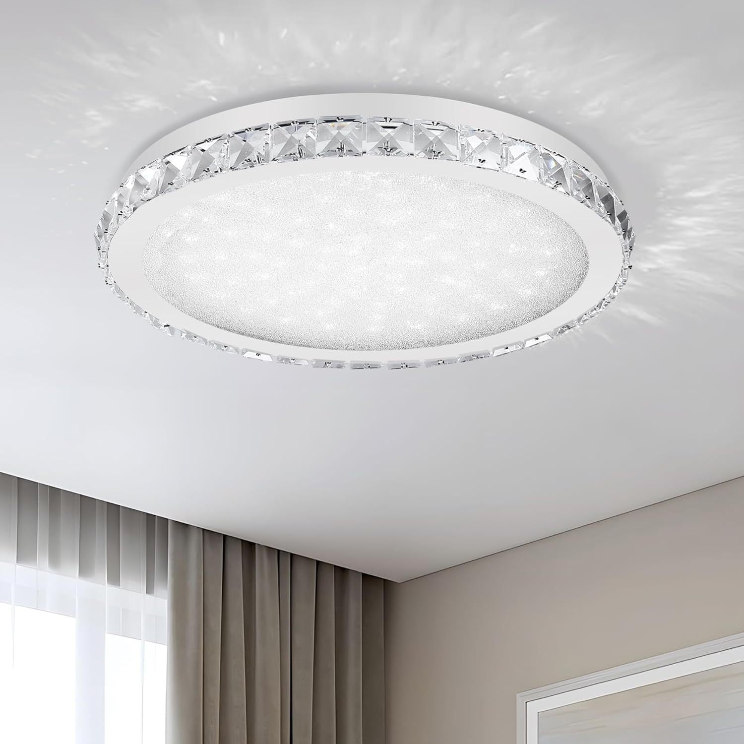 Lustre en cristal élégant pour chambre et couloir - Éclairez votre intérieur