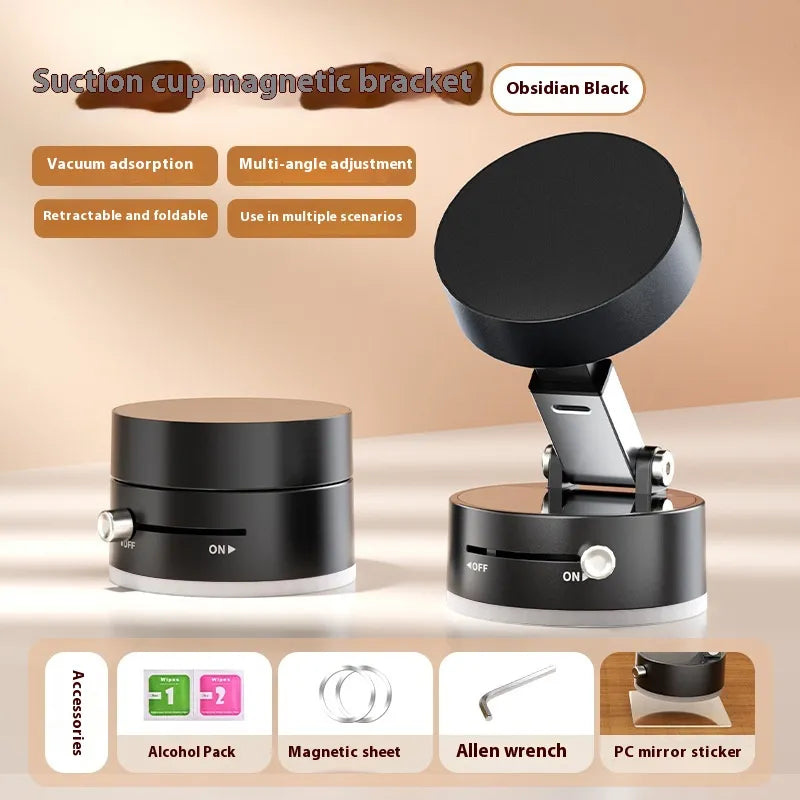 Support Téléphone Magnétique Pliable avec Ventouse - Pratique et Polyvalent