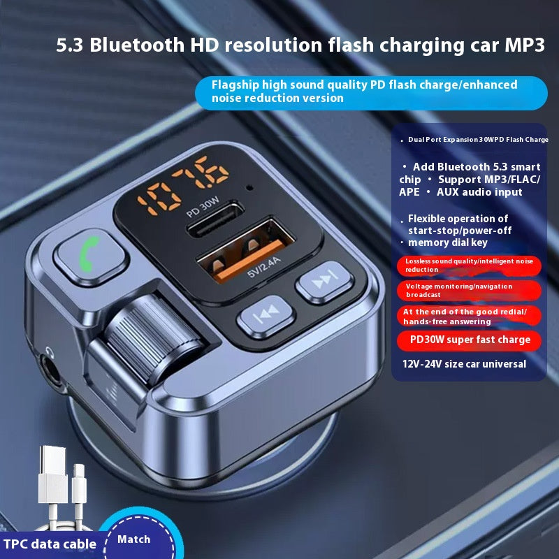 Transmetteur FM Bluetooth pour Voiture avec Charge Rapide - Conduite Connectée