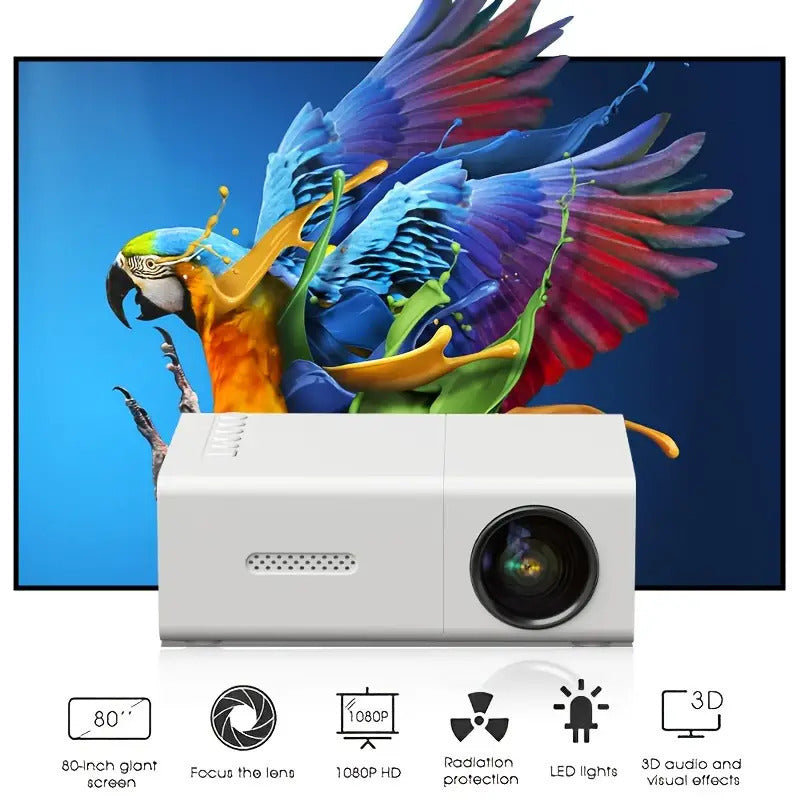 Projecteur Mini LED Portable M100 - Transformez Vos Soirées Cinéma!