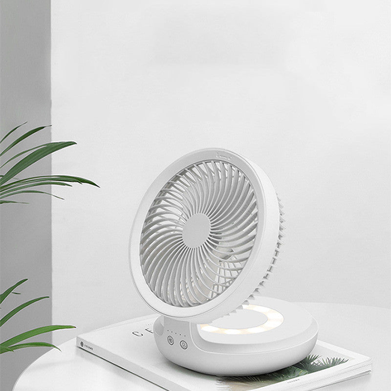 Ventilateur Électrique Pliable avec Lumière de Nuit - Idéal pour le Bureau