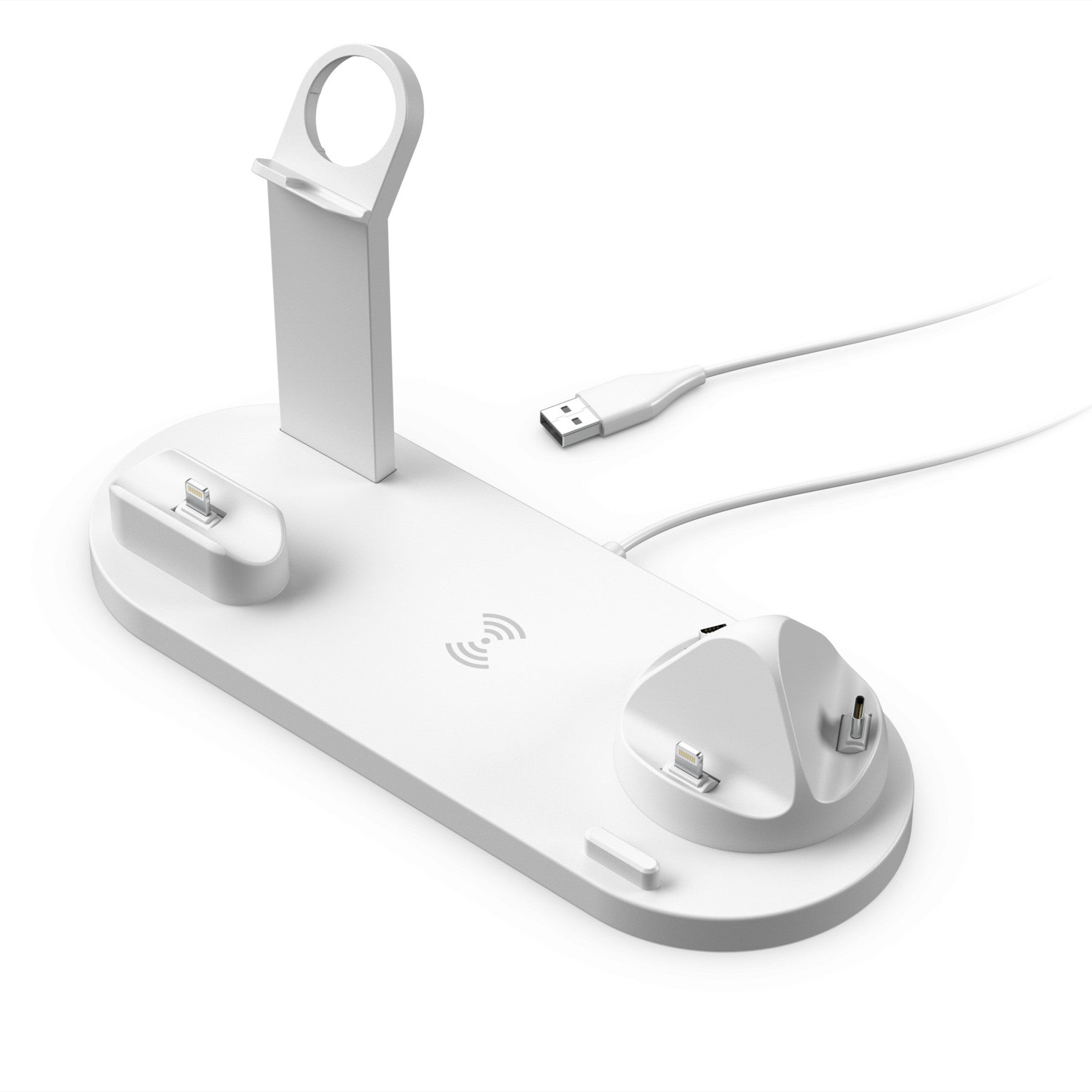 Station de Charge Sans Fil 3-en-1 pour Téléphone, Casque et Montre