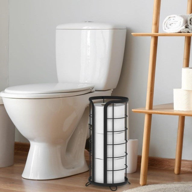 Porte-papier toilette sur pied élégant pour salle de bain moderne