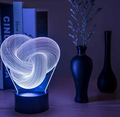 Lampe de Nuit 3D LED Twist Abstract pour des Nuits Apaisantes