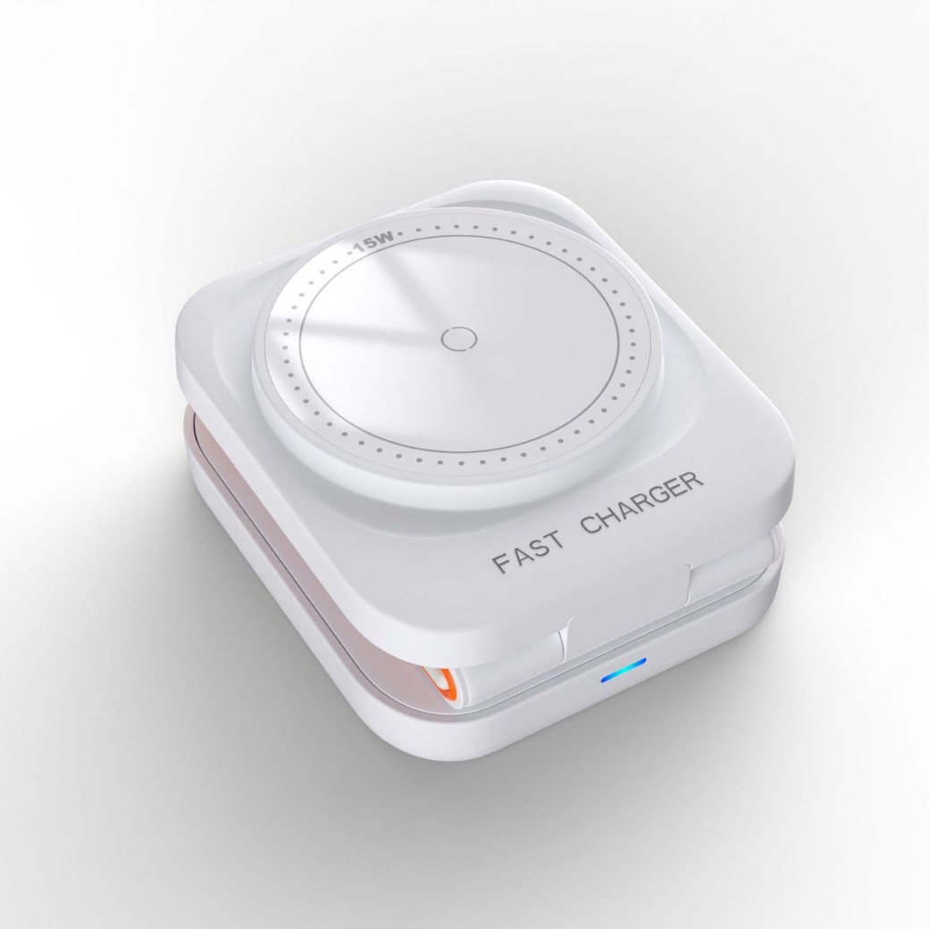 Chargeur Sans Fil Pliable 3-en-1 : Pratique et Polyvalent