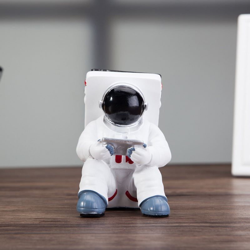 Support Téléphone Astronaute : Un Décor Fun Pour Votre Bureau - Blanc