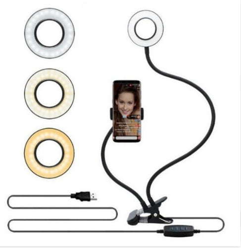Anneau Lumineux LED Ajustable pour Selfie et Maquillage - Éclairage Parfait