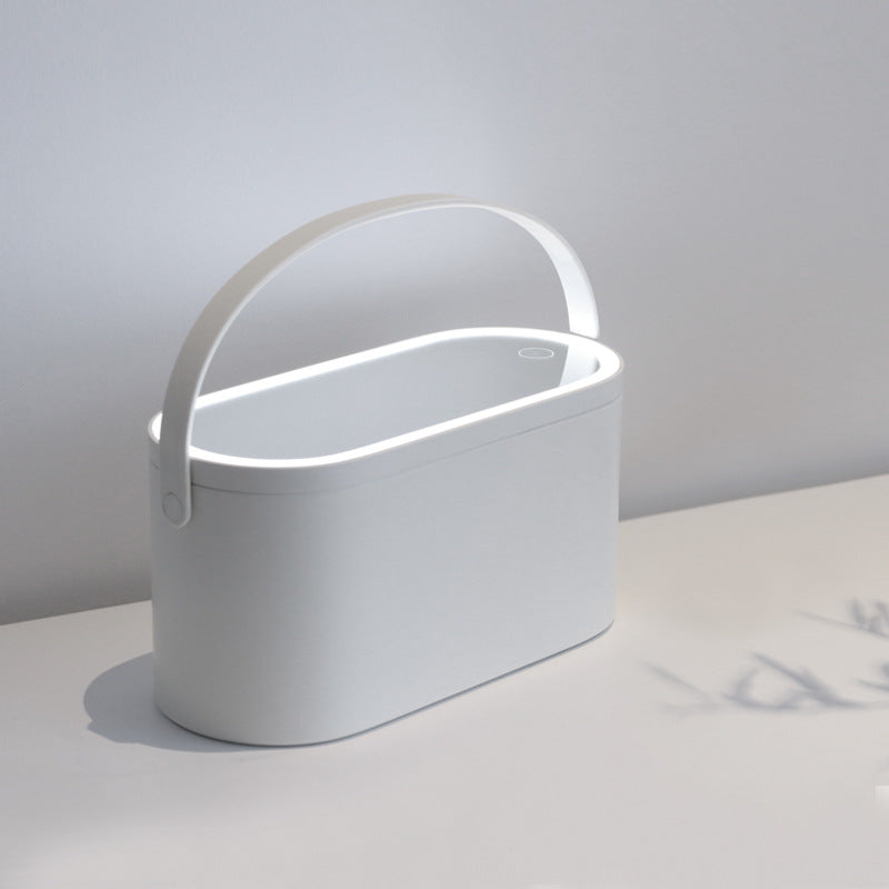 Miroir de Bureau LED Portable avec Rangement Cosmétiques - Pratique et Élégant