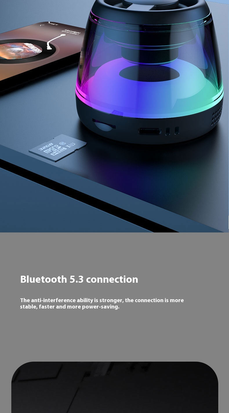 Enceinte Bluetooth Mini Magnétique avec Lumière Ambiante - Idéale pour vos Soirées