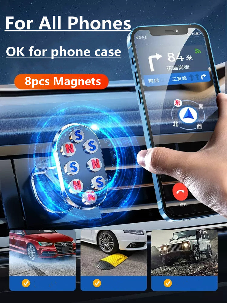 Support Téléphone Voiture Magnétique Rotatif - Conduite en Toute Sécurité