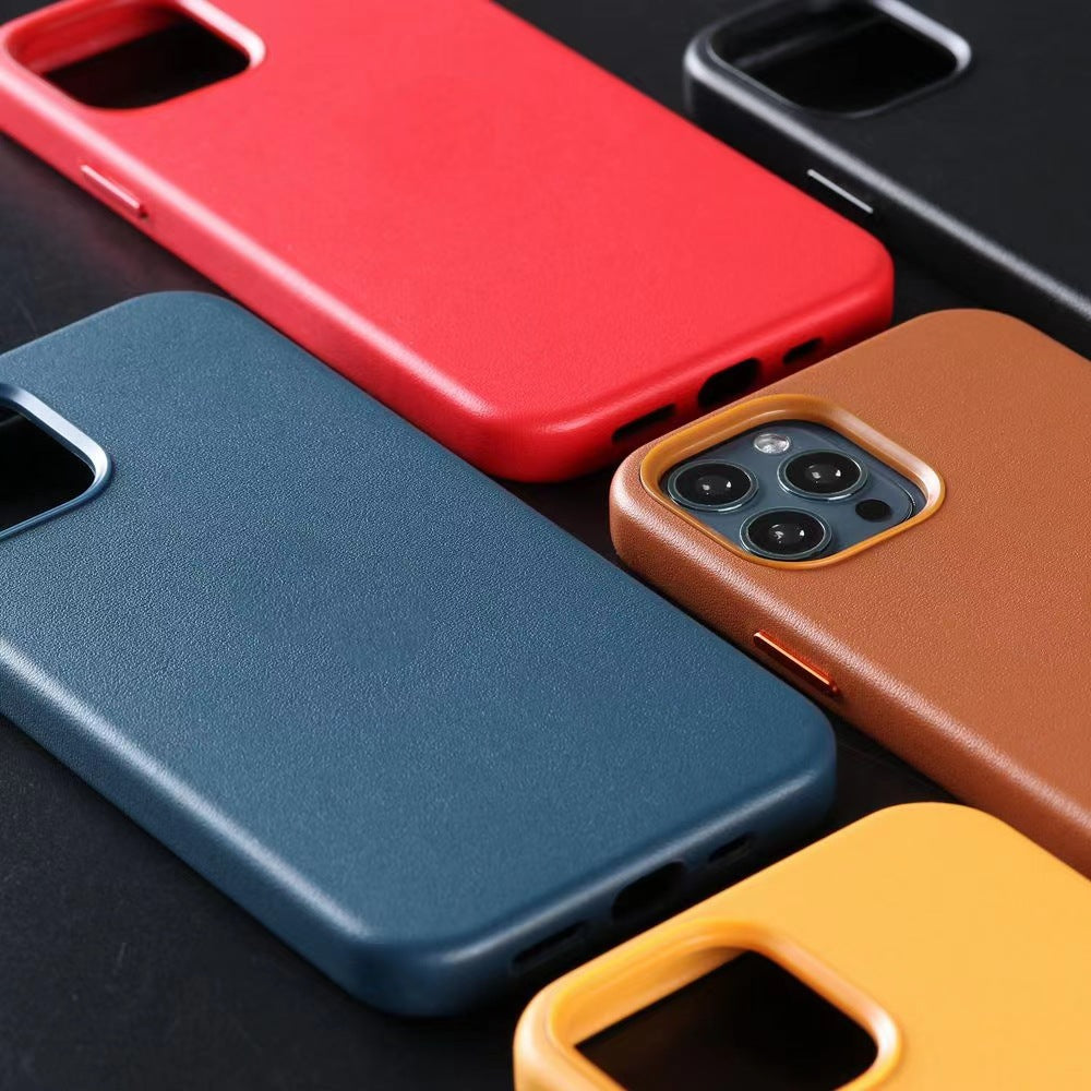 Étui en Cuir Véritable pour Smartphone - Protection Élégante et Pratique
