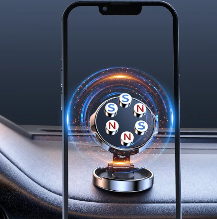Support Téléphone Voiture Magnétique Rotatif - Conduite Sécurisée