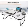 Bureau Portable Pliable Avec Support Pour Tasse - Élégance et Praticité