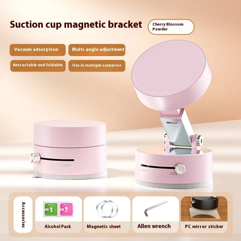 Support Téléphone Magnétique Pliable avec Ventouse - Pratique et Polyvalent