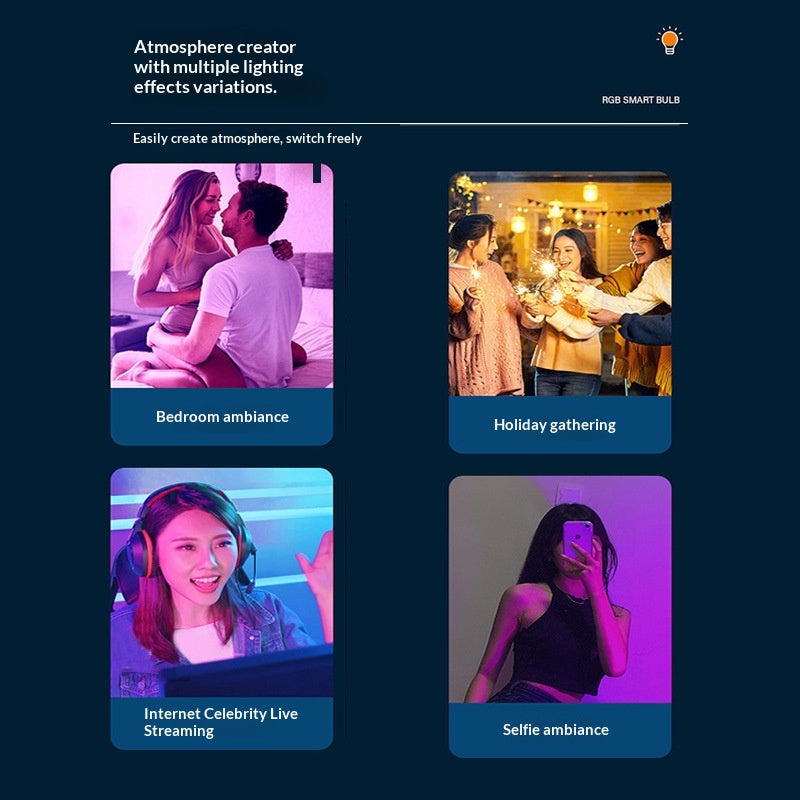 Ampoule LED Connectée RGB : Éclairez Votre Ambiance Avec Style - Bleu