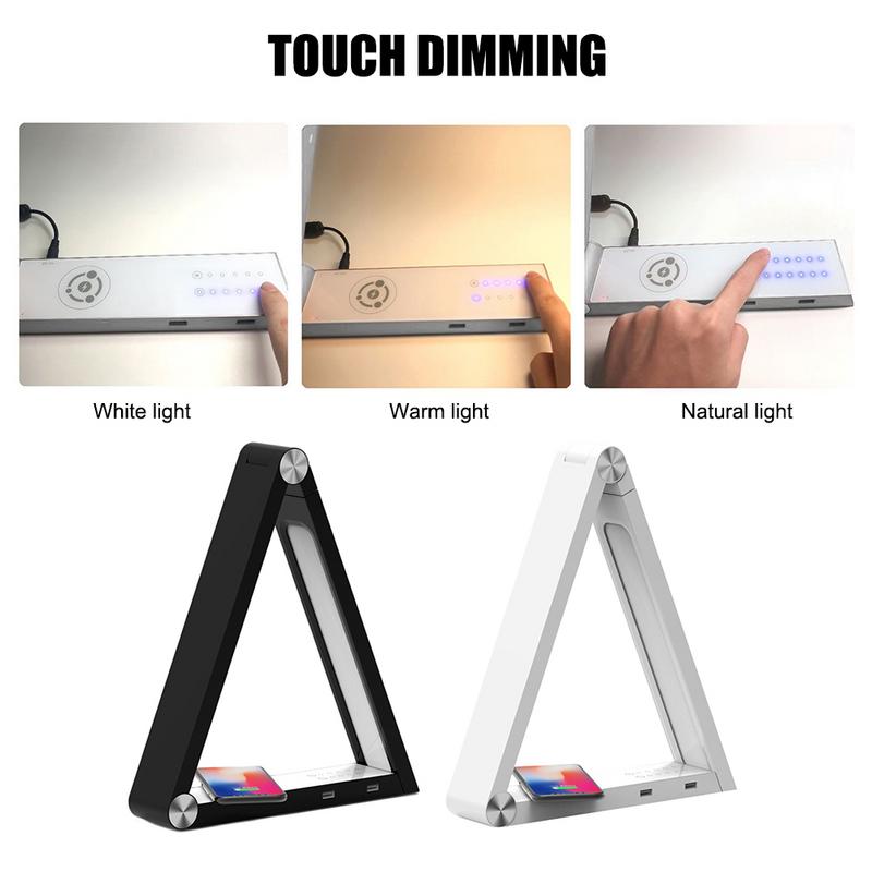 Lampe de Bureau Triangle LED Recharge Sans Fil - Éclairez Votre Espace