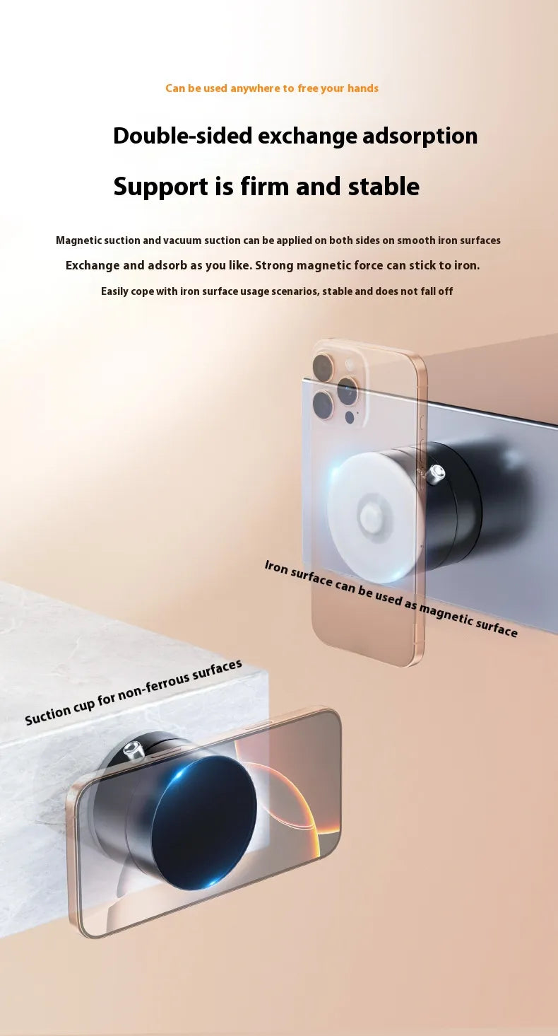 Support Téléphone Magnétique Pliable avec Ventouse - Pratique et Polyvalent