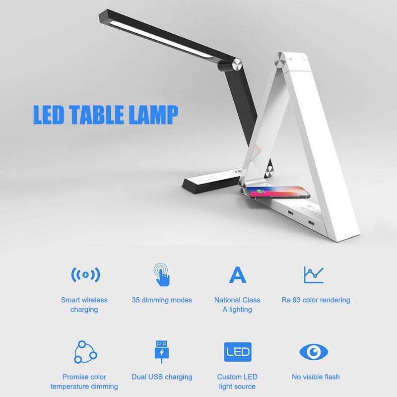 Lampe de Bureau Triangle LED Recharge Sans Fil - Éclairez Votre Espace