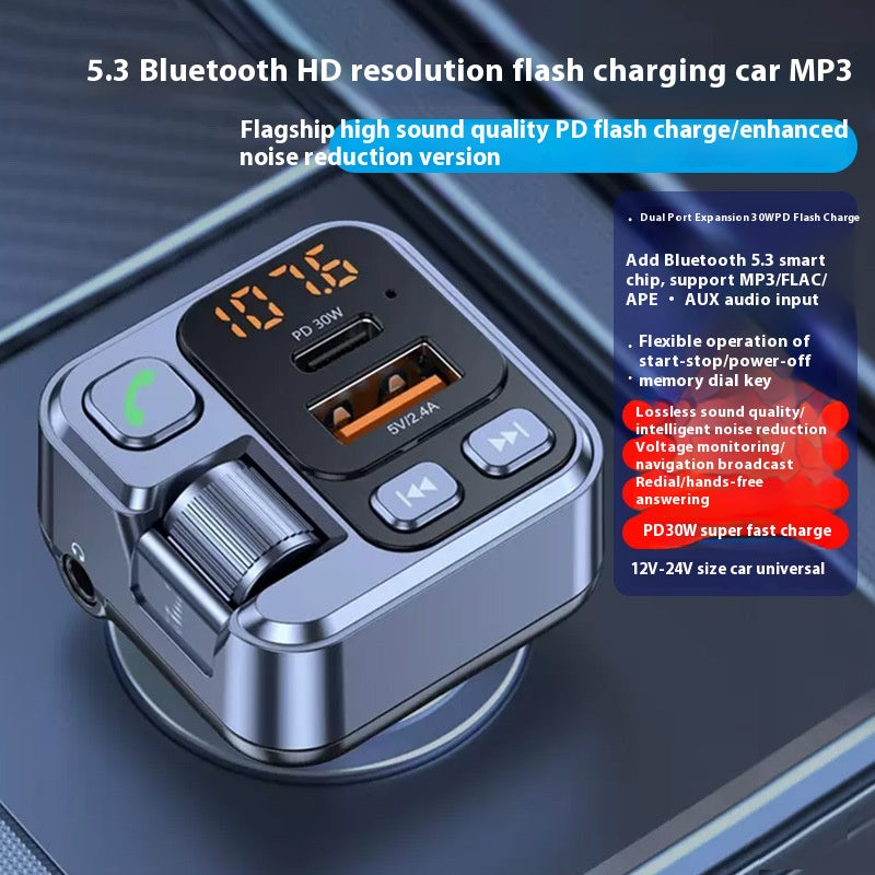 Transmetteur FM Bluetooth pour Voiture avec Charge Rapide - Conduite Connectée