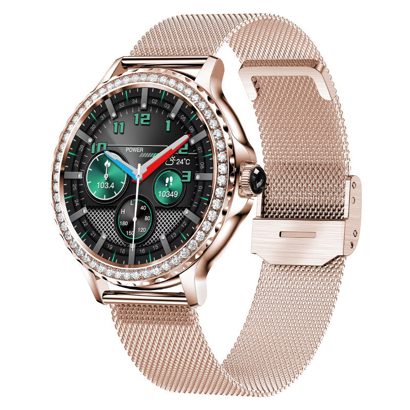Bracelet Connecté Étanche Bluetooth avec Éclats de Diamants - Élégance et Performance