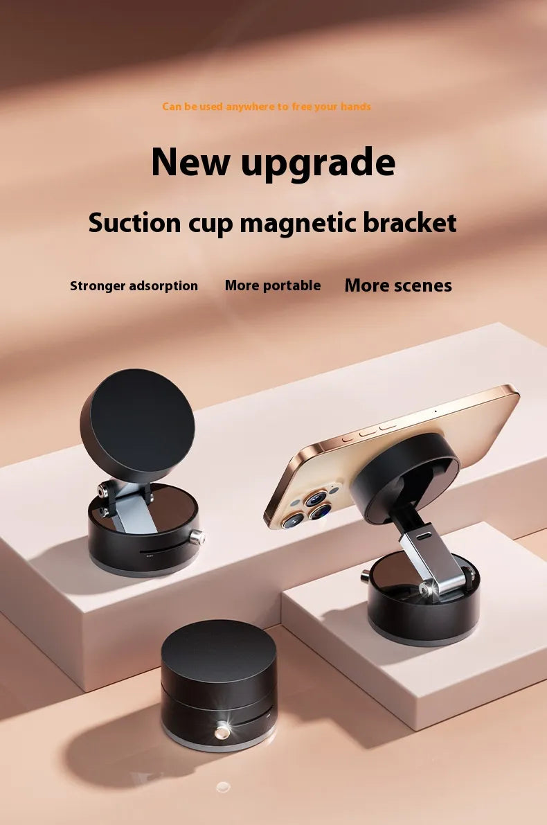 Support Téléphone Magnétique Pliable avec Ventouse - Pratique et Polyvalent