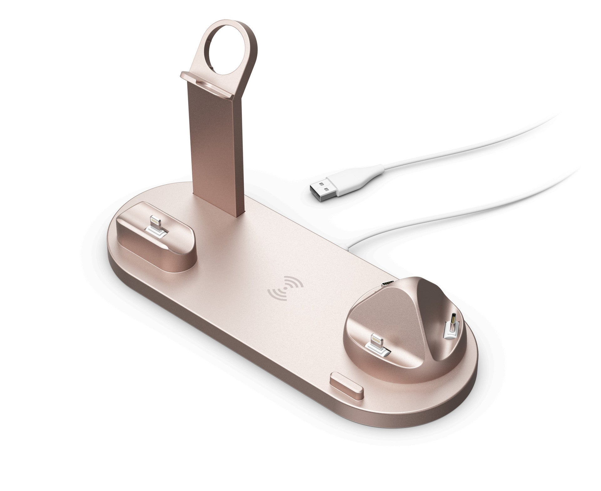 Station de Charge Sans Fil 3-en-1 pour Téléphone, Casque et Montre