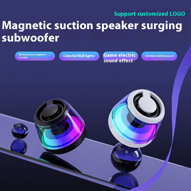 Enceinte Bluetooth Magnétique avec Lumière Ambiante – Design et Son Exceptionnels