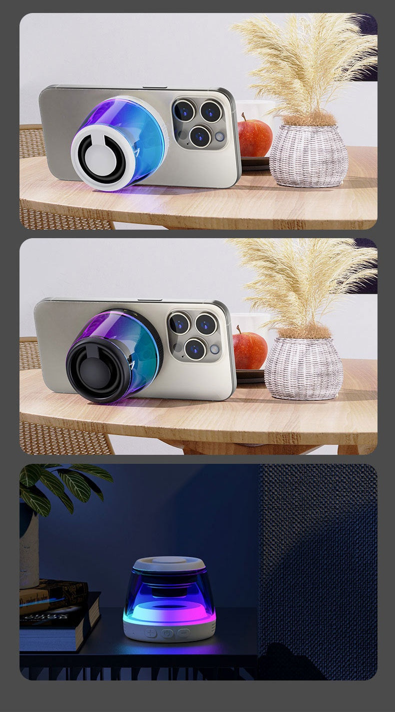Enceinte Bluetooth Magnétique avec Lumière Ambiante – Design et Son Exceptionnels