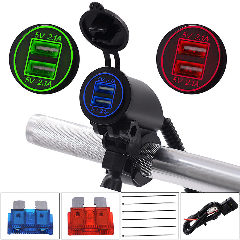 Chargeur USB Double Universel 4.2A pour Voiture et Moto - Charge Rapide
