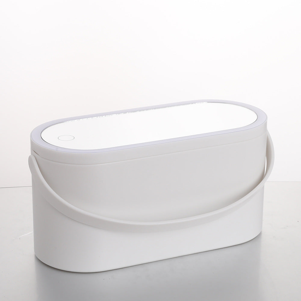 Miroir Maquillage LED Portable avec Rangement Pratique - Idéal pour les Voyages