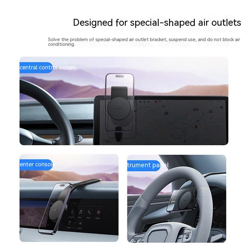 Support Téléphone Voiture Magnétique Flexible avec Chargeur 15W - Conduite Pratique