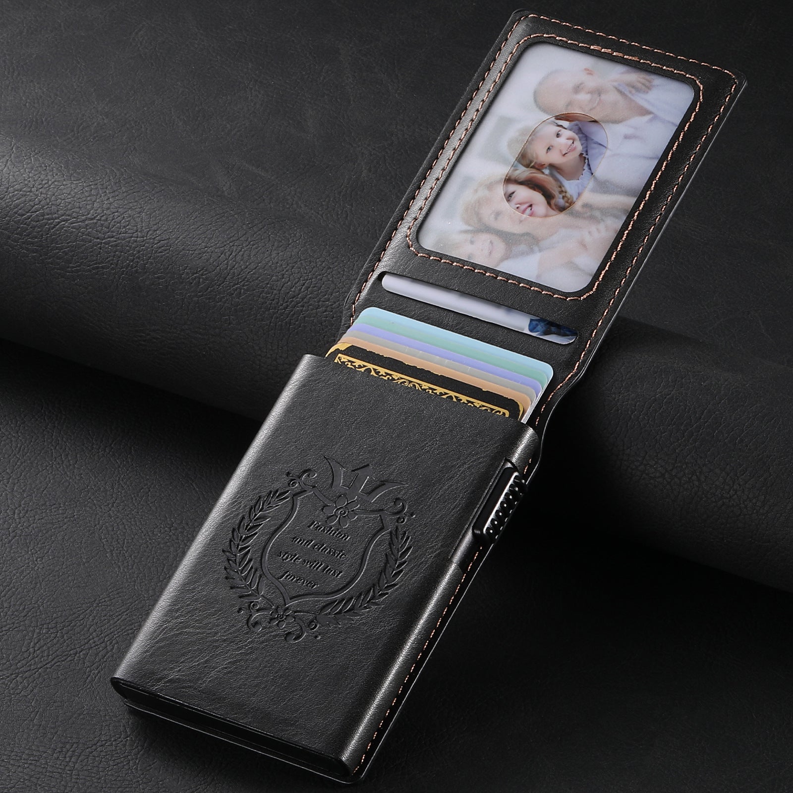 Porte-cartes en cuir pleine fleur élégant - Pratique et durable