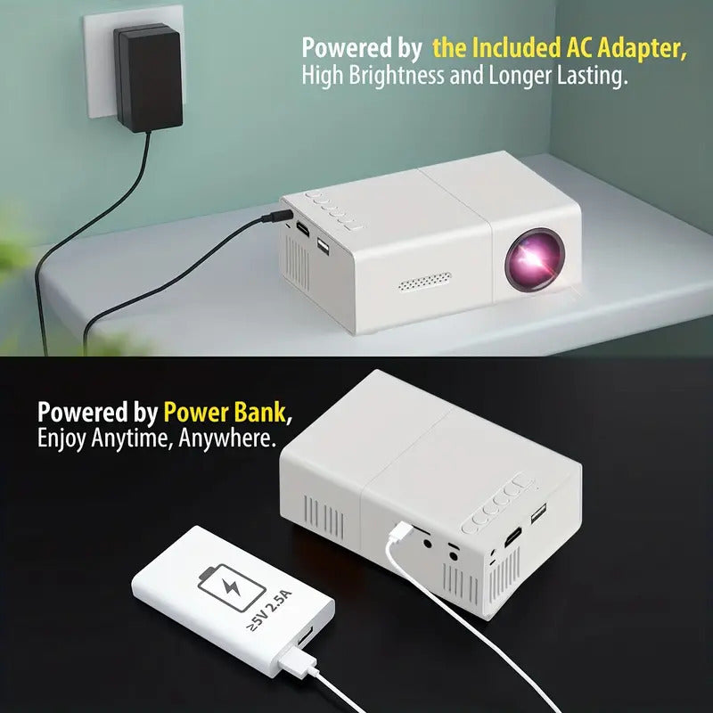 Projecteur Mini LED Portable M100 - Transformez Vos Soirées Cinéma!