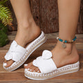 Chaussons en jute élégants pour femmes - Confort intérieur et extérieur