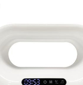 Lampe de Bureau LED RGB 3-en-1 avec Chargeur Sans Fil et Réveil