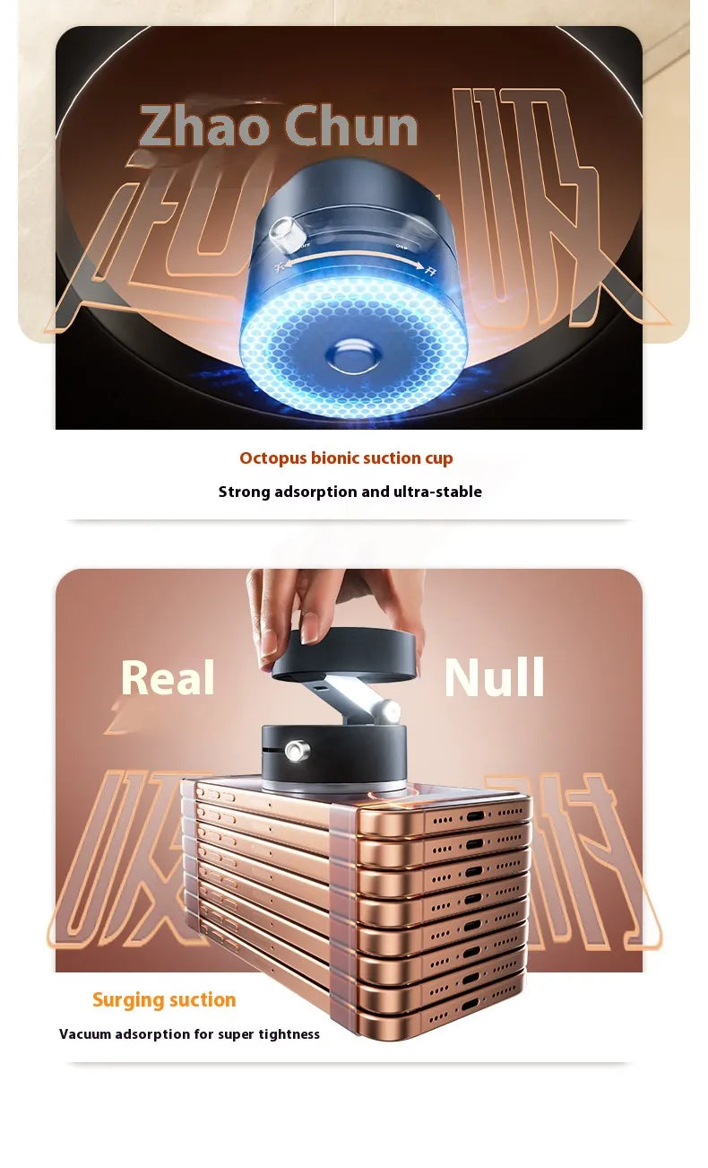 Support Téléphone Magnétique Pliable avec Ventouse - Pratique et Polyvalent