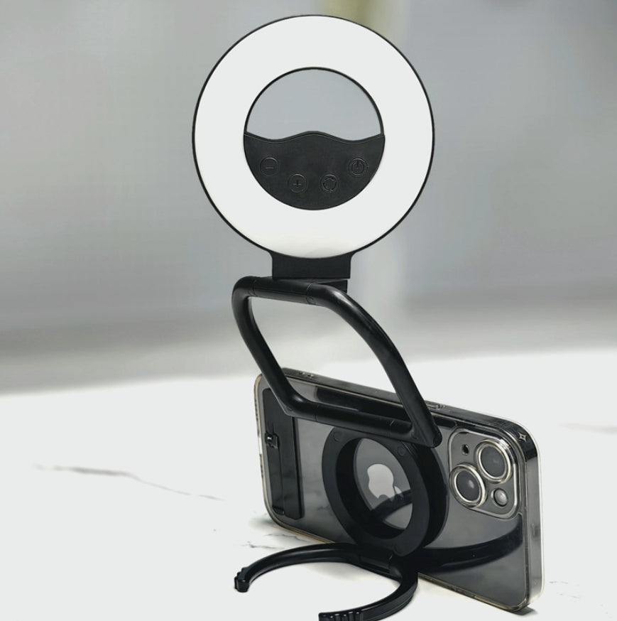 Coque Magnétique Portable avec Lumière Beauté - Accessoire Smartphone Multifonction