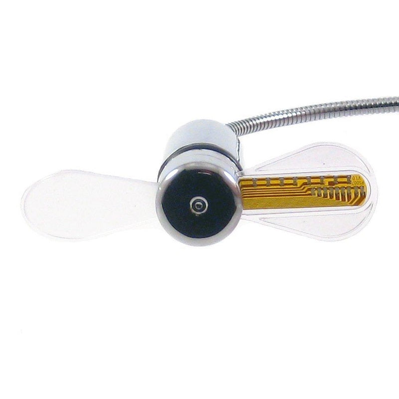 Ventilateur USB Mini Flexible Avec Horloge LED Pour Bureau - Noir